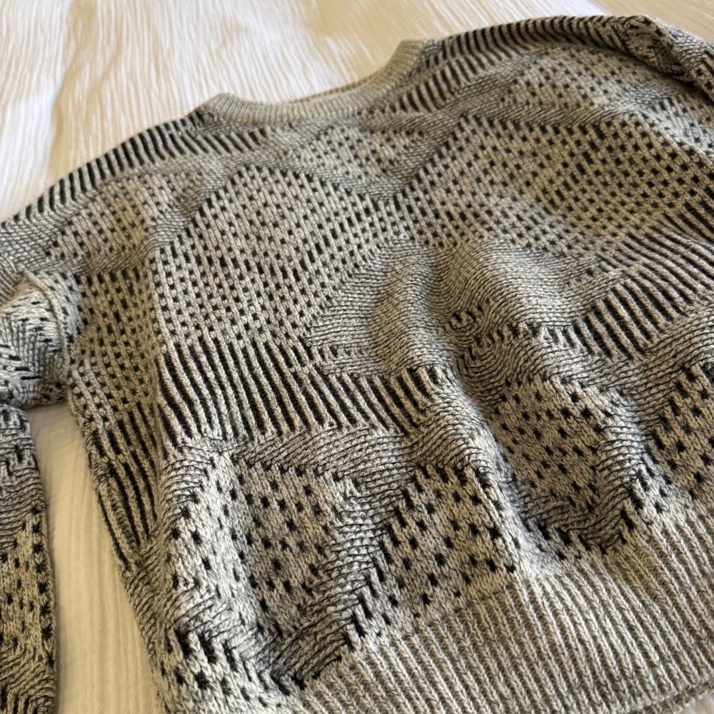 Maser Wool Geometric Patterned Sweater - image 2